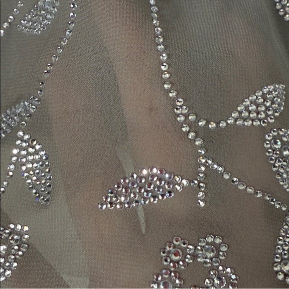 House of CB Blanca Smoke Crystal Embellished Midi Dress - Picture 13 of 14